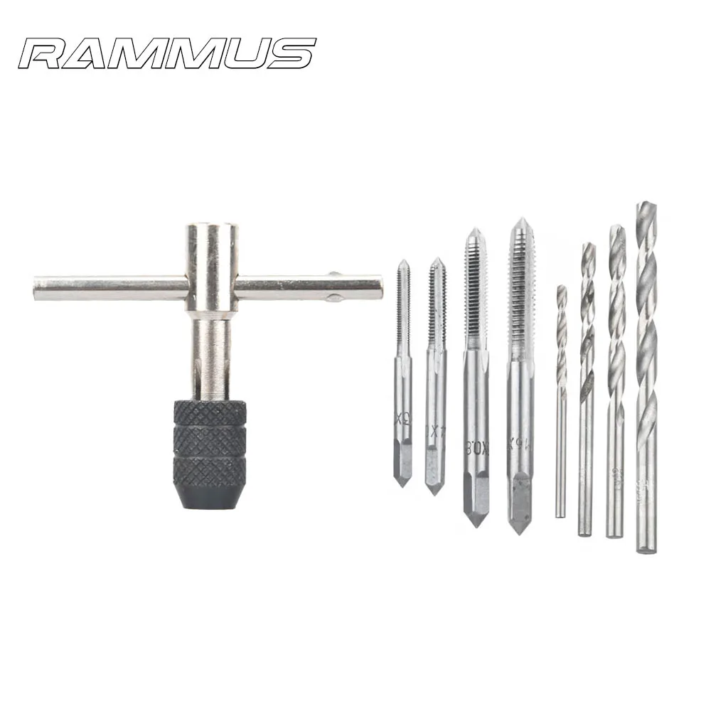 9pcs Hand Screw Tap T Type Screw Thread Reamer Set M3/M4/M5/M6 Metric