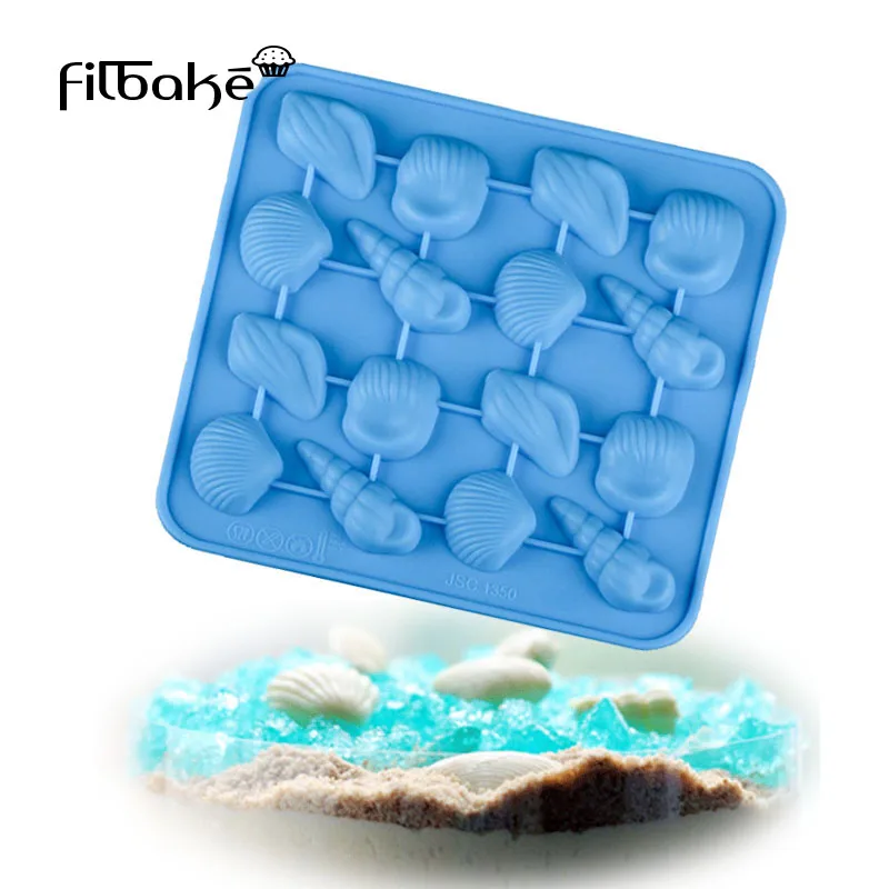 

FILBAKE DIY Square Sea Conch Shell Shaped Silicone Fondant Ice Mold Baking Cake Decorating Tools Moldes De Silicona Para Fondant