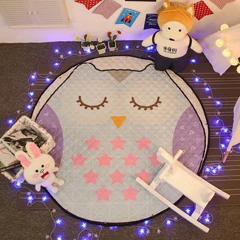 

Cute Bedroom Living Room Outdoor Rugs Carpet,Round Floor Mat Baby Play Mats Baby Toys Mat,Baby Crawling Blanket Toys Storage Bag