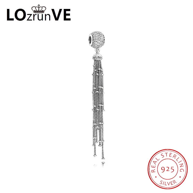 LOZRUNVE Оригинал 925 Серебряный Элегантные DIY ювелирных кисточкой модные