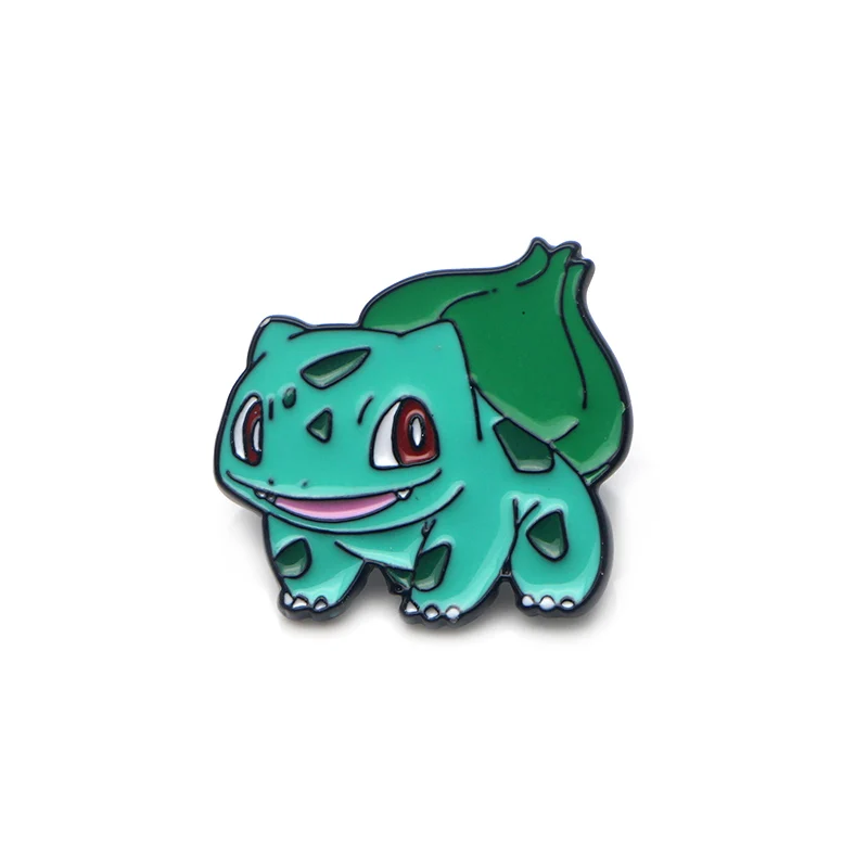 L3413 Bulbasaur металлическая Эмаль Булавка для рюкзака/сумки/джинсовой одежды значок нагрудная булавка брошь бижутерия 1 шт