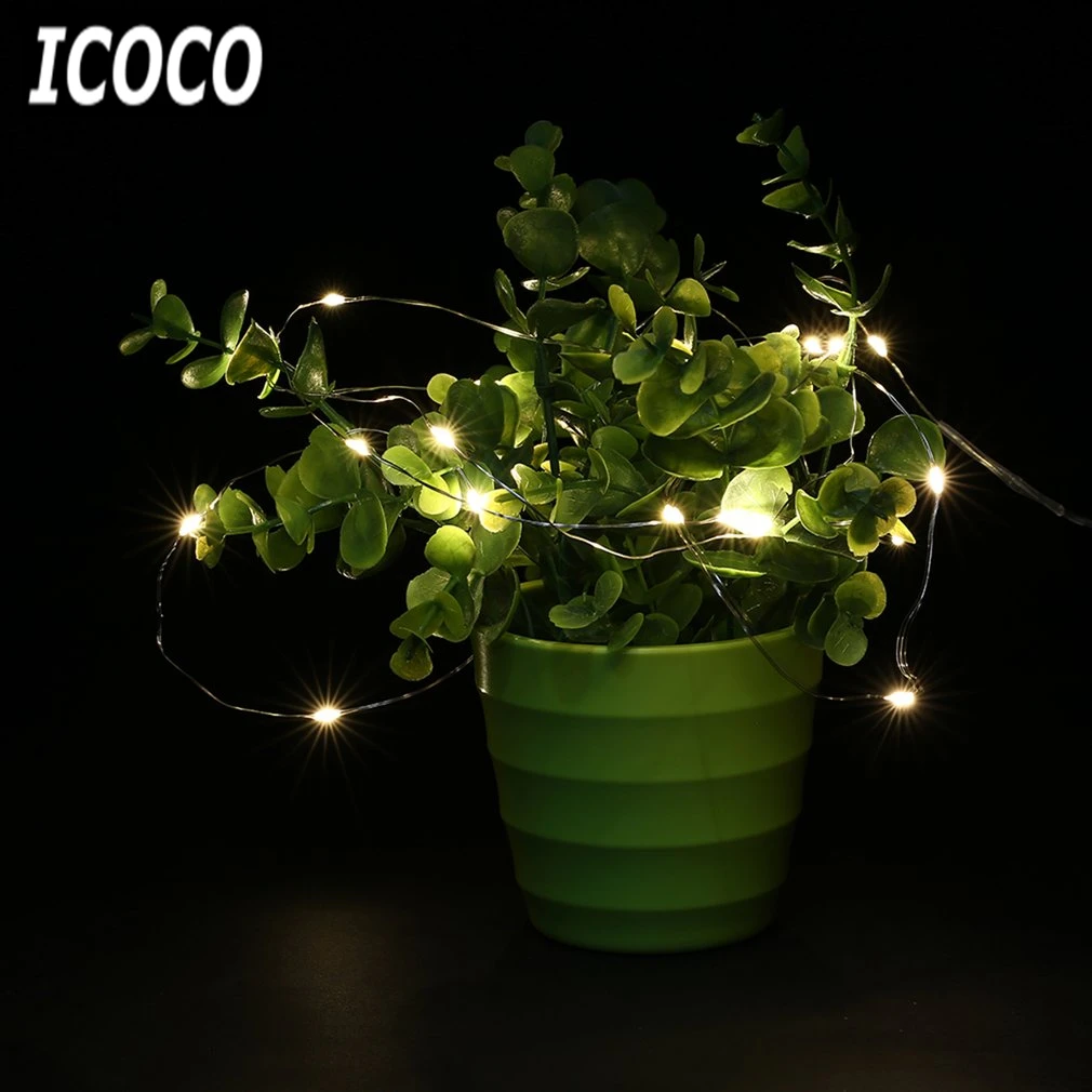 ICOCO 1 шт. 2 м 20 светодиодов осветительная полоса Медный провод Водонепроницаемый IP68 для дома вечерние свадебные световые украшения