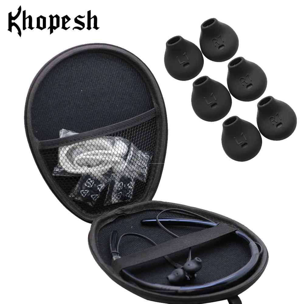 

Khopesh Headphone Storage Carrying Bag Case For Samsung Level U Bluetooth Wireless In Ear Headphones Cases With 3 Pairs Ear Tips