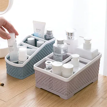 

Makeup Organizer Cosmetic Storage Box Makeup Display Jewerly Brush Lipstick Holder Desk Remote Control Casket Bathroom Organizer