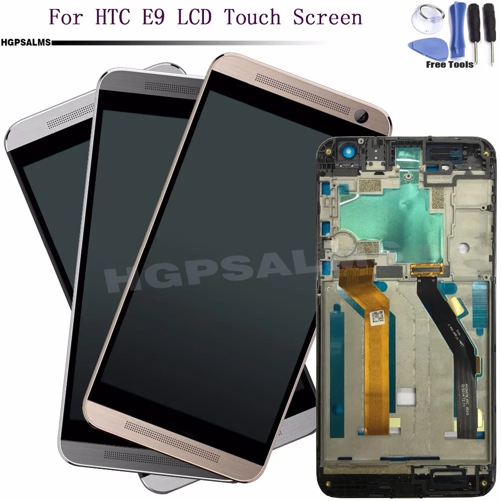 

For HTC One E9 LCD Display Touch Screen Digitizer Assembly Replacement Parts With Frame 5.5 Inch + tools