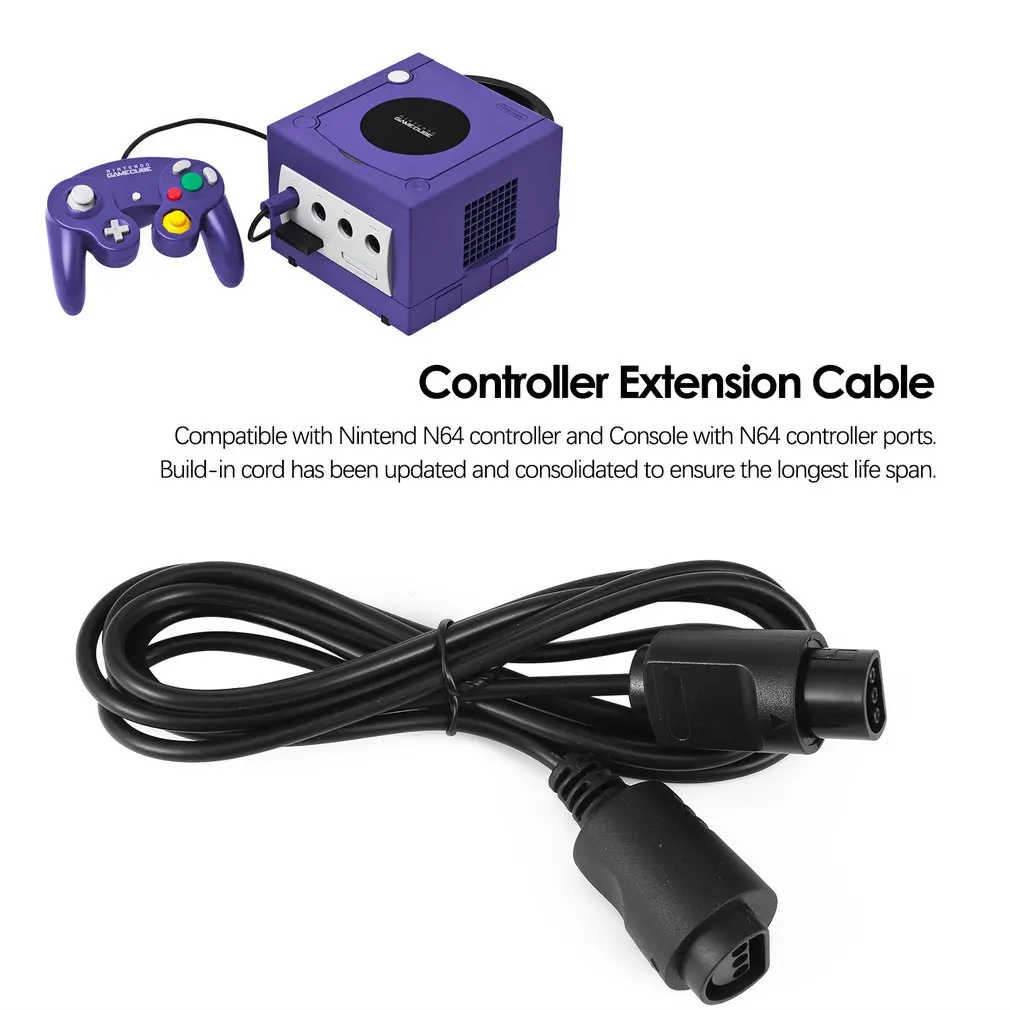 

Game Controller Extension Cable Cord Wire Gamepad Data Transfer Cables Replacement for Nintendo for N64 for Gamepad Game