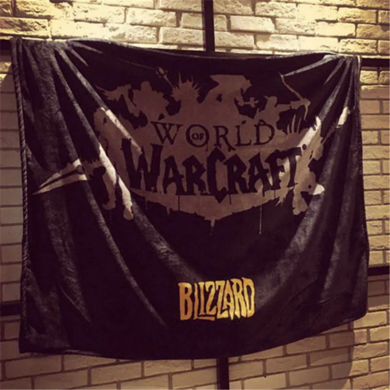 

51x59" WOW World of War Game crafts Blizzar Throw Blanket For the Horde Soft Top Warm Flannel Boyfriend Gifts
