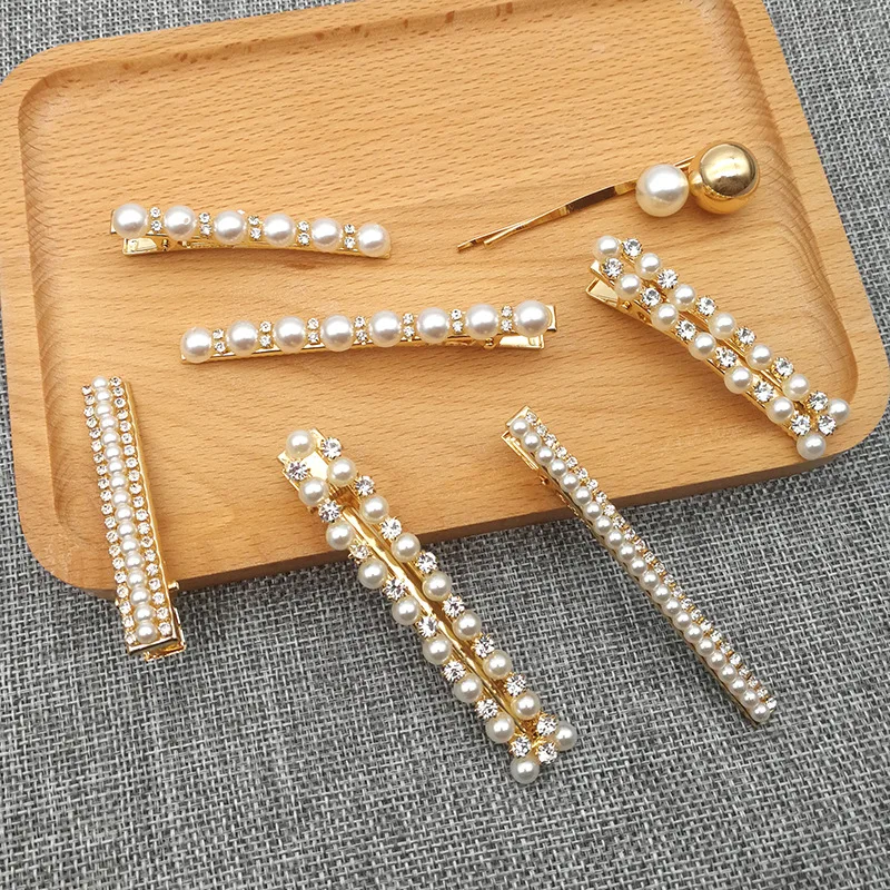 

Pearl Metal Hair Clips Women Hairpin Girls Hairpins Barrette Bobby Pin Hairgrip Hair Accessories Dropship New Arrival Ins Hot