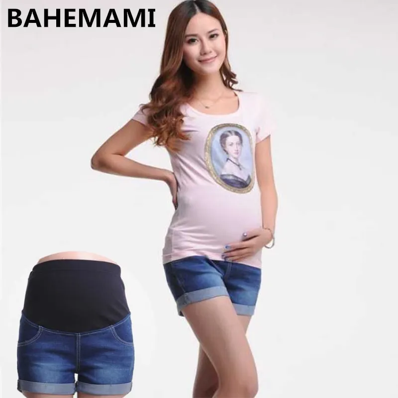 

Jeans Maternity Denim Short Summer Shorts For Pregnant Women Gravidas Clothing Pregnant Clothes Elastic Abdominal Pants,Capris