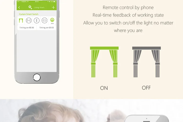 Настенный Wi-Fi переключатель для штор система умного дома переключатель роликовой шторки wifi 2,4 ГГц приложение для телефона умный Модуль Автоматизации DIY US AU