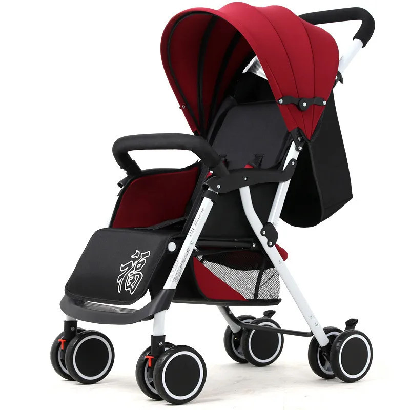 Baby Stroller Reclining Lightweight Folding Shock absorbering Portable