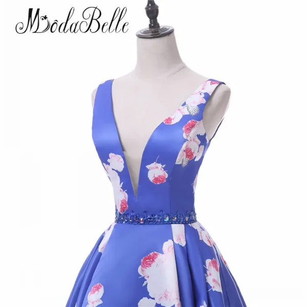 same as pic Modabelle/ винтажные синие бальные Платья с цветочным рисунком, короткие платья для подростков, вечерние платья для выпускного вечера - Цвет: same as pic