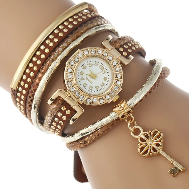 Gnova Platinum Dress Women Bracelet Watch Key Charm Crystal Rhinestone Fashion G Gnova Platinum Dress Women Bracelet Watch Key Charm Crystal Rhinestone Fashion G