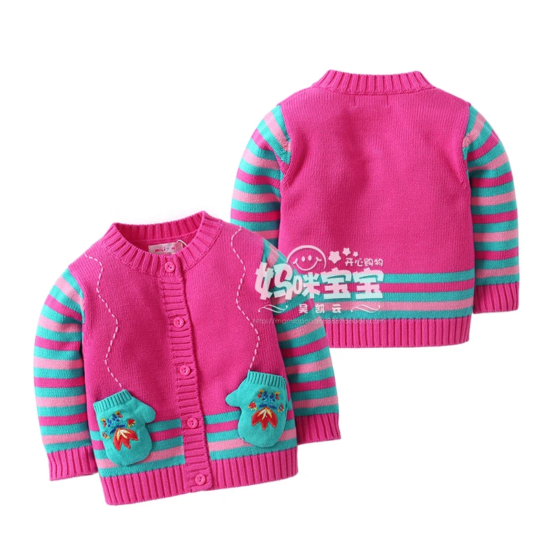 

New 2019 spring autumn baby sweaters children clothing girls cotton striped cardigan sweater coat kids jackets knitting shirt