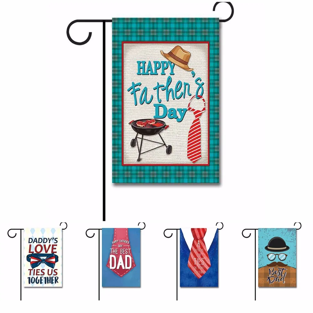 Daddy's Love Tie Us Together Home Decorative Garden Flag Happy Fathers