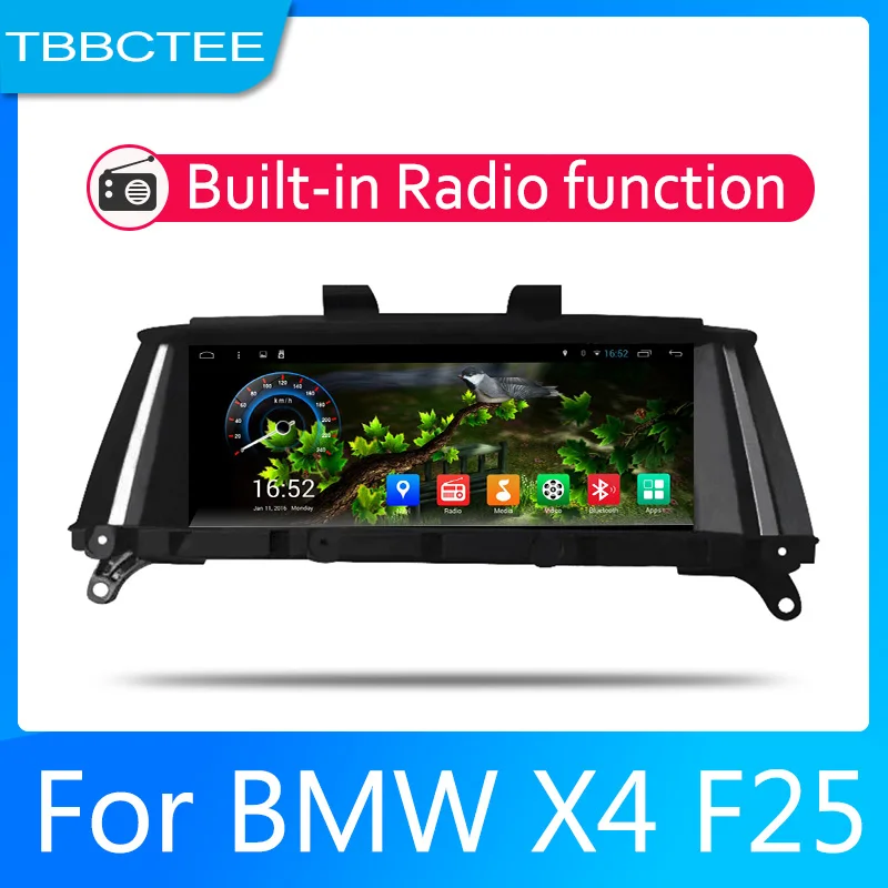 Top Car Android System 1080P IPS LCD Screen For BMW X3 F25 2011-2013 CIC Car Radio Player GPS Navigation BT WiFi AUX 1