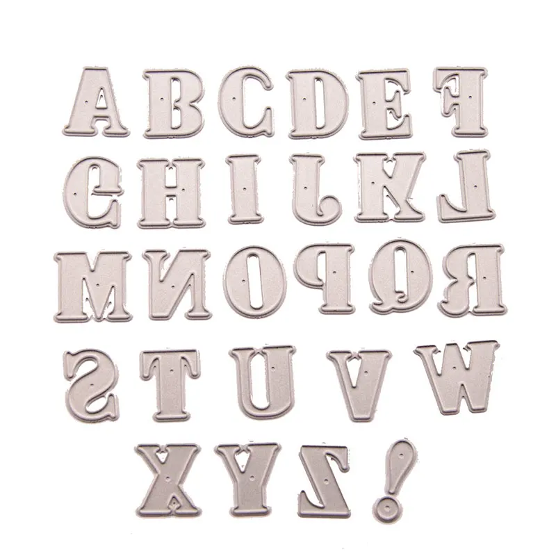

A-Z Alphabet Letter Metal Cutting Dies for Scrapbooking DIY Album Embossing Folder Paper Cake Card Maker Template Decor Stencils