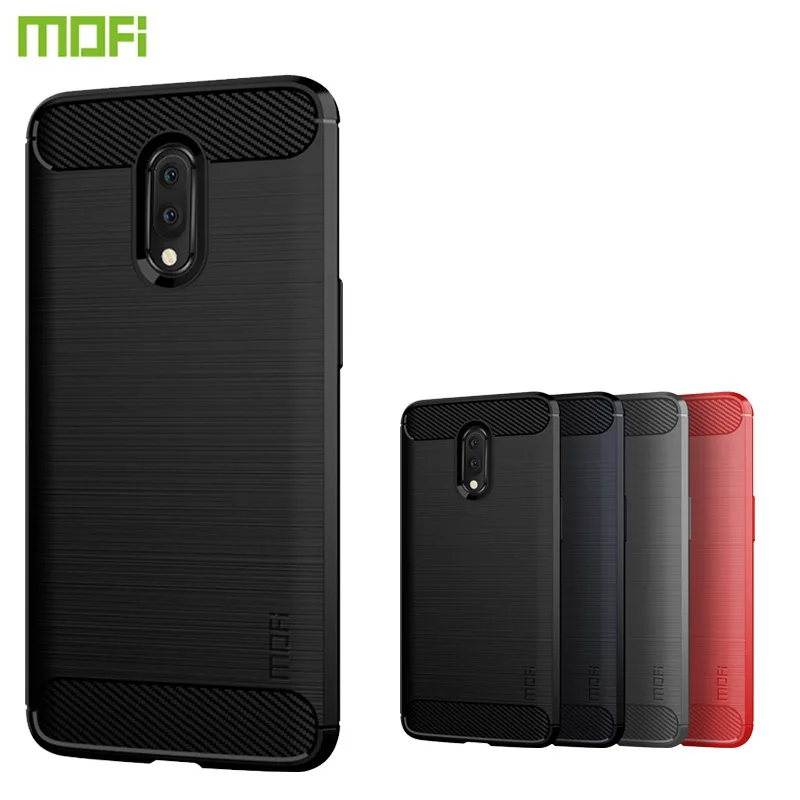 

MOFi For OnePlus 7 Case Luxury Carbon Fiber Anti-drop TPU Soft Cover Cases For OnePlus 7 Back Cover
