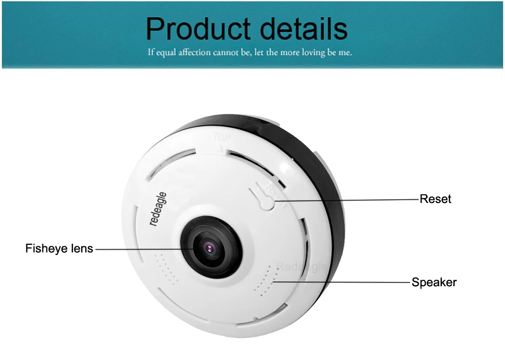 Redeagle 2mp HD Fisheye IP Камера 1080 P 360 градусов полный вид мини CCTV сети домашней безопасности Wi-Fi 3D VR панорамный Камера s