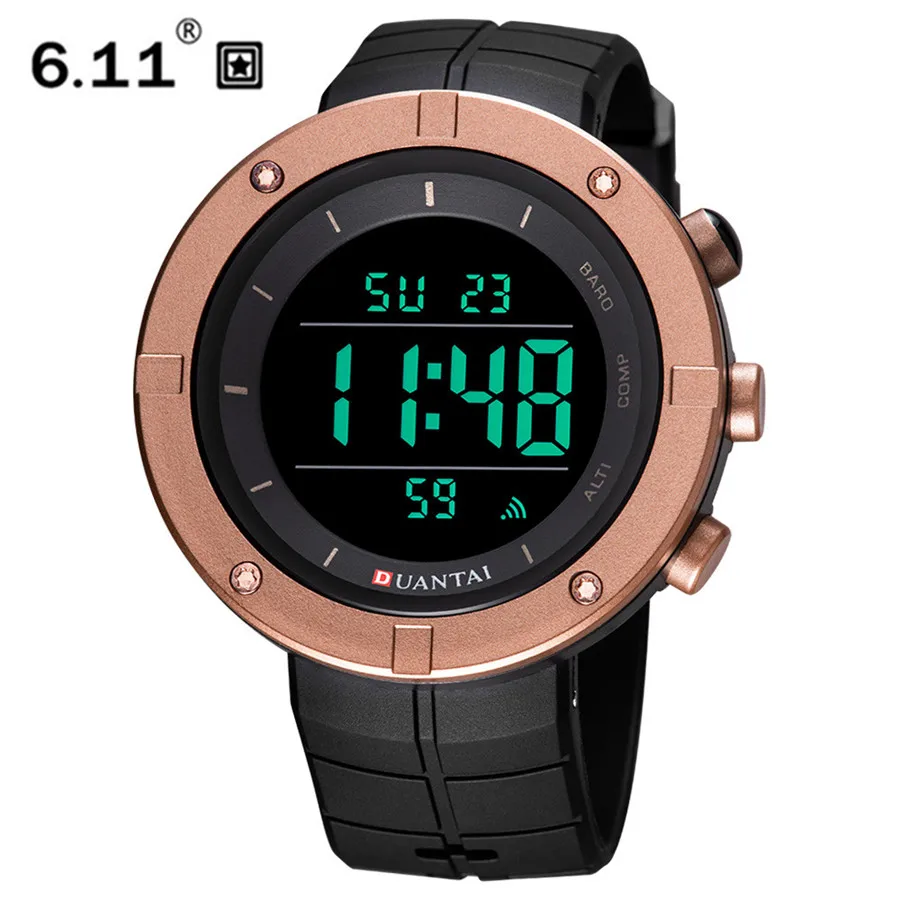 

6.11 DUANTAI Men Watch LED Relojes Hombre 2019 Waterproof Sports Watch Digital Alarm Military Clock