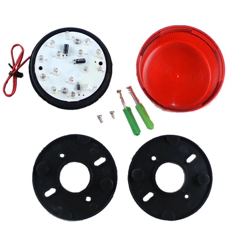 

High Quality Alarm Lamp Waterproof 12V 120mA Safely Security Alarm Strobe Signal Safety Warning Flashing LED Light Random Color