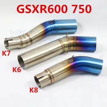 

ID:40mm/45mm/51mm Motorcycle Muffler Exhaust Pipe Front Bend Link Pipe Middle Pipe FOR SUZUKI GSXR600 GSXR750 K5 K6 K7 K8 AK065