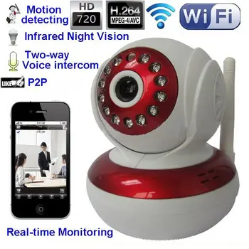 

NEW ! 720P WIFI Wireless Auto-Alarm Security Cam mini wifi cctv camera 10m night vision infrared ip camera support 32G TF card