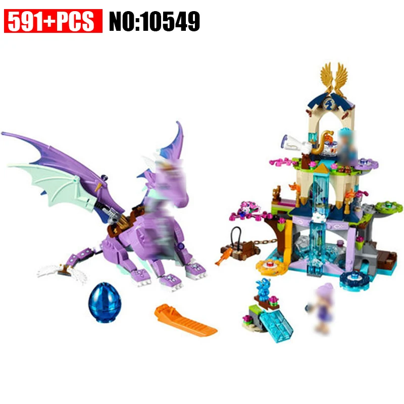 

Elves 10549 The Dragon Sanctuary Building Bricks Blocks DIY Educational Toys Compatible with 41178 Toys for children