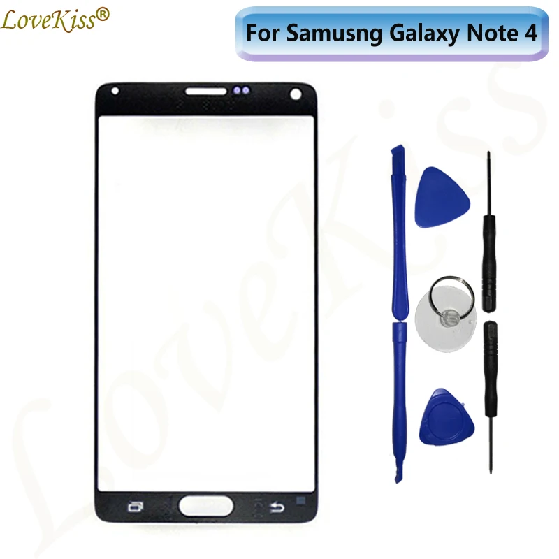 

Front Panel Outer Glass For Samsung Galaxy Note 4 N910F N9100 Touch Screen Sensor Digitizer Lens Cover Display Replacement Tools