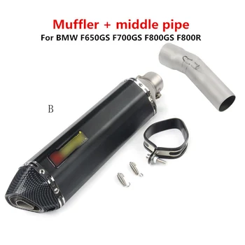 

Motorcycle Exhaust Muffler Pipe Middle Link Pipe For BMW F650GS F700GS F800GS F800R F800GT 2009-2016 Stainless Steel Slip On