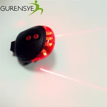 Hot! Waterproof Rear bicycle light Have 7 Cool Flash Mode Rear Led Bike Lights Safe Warning 5LED+2Laser bike accessories Red