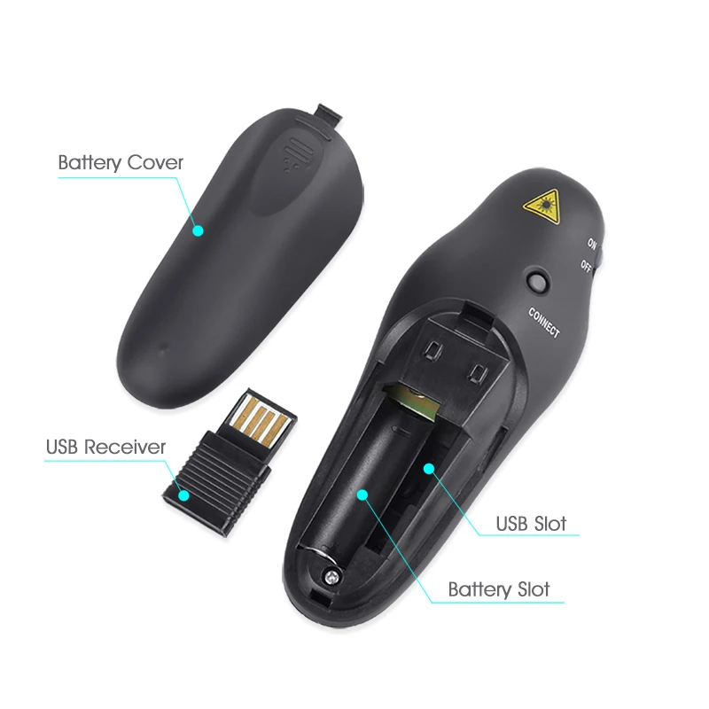 Новинка 2 4 ГГц беспроводной Презентер с красной лазерной указкой USB RF пульт