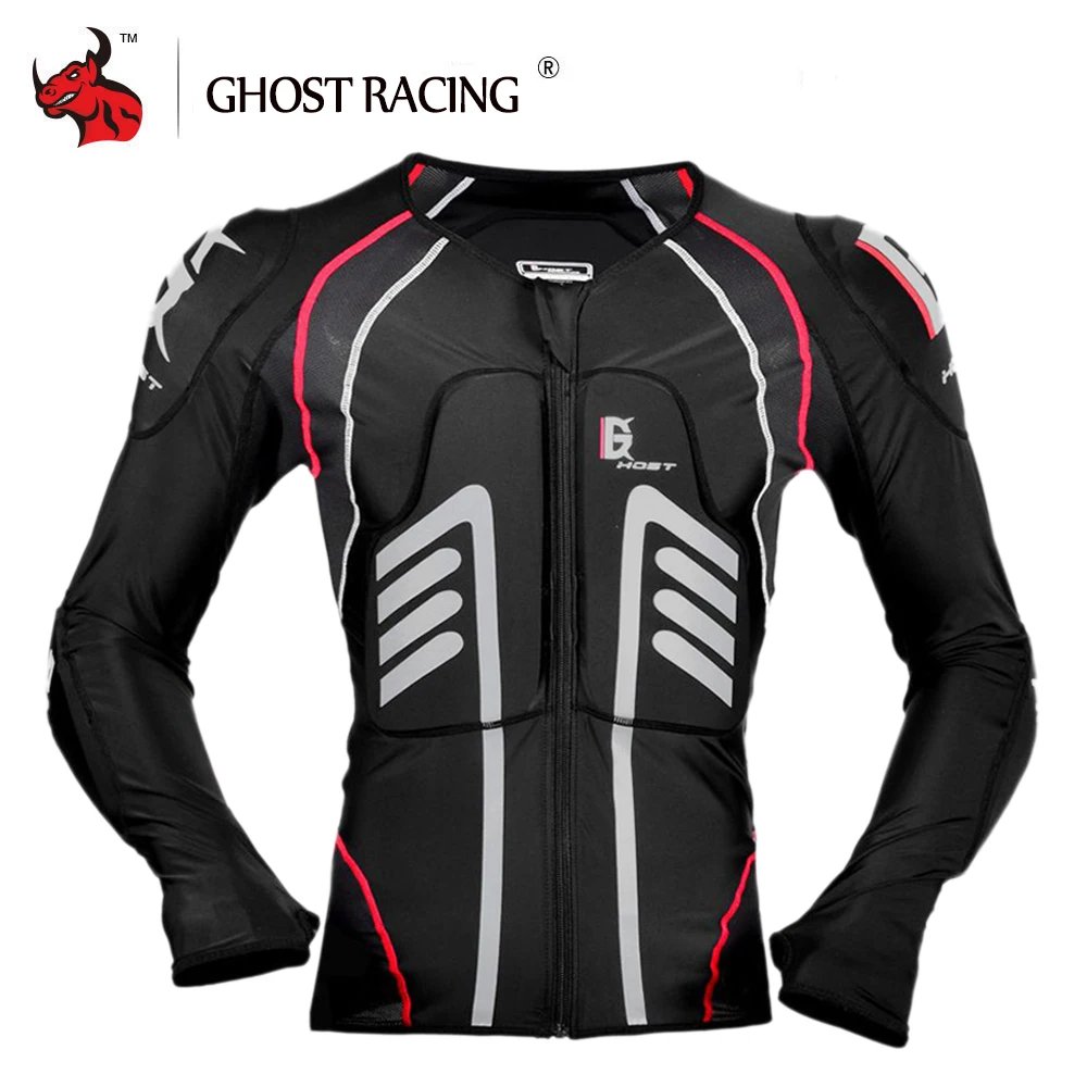 

GHOST RACING Motorcycle Jacket Protective Gear Summer Motocross Protection Jacket Moto Racing Body Armor Men Moto Armor Black
