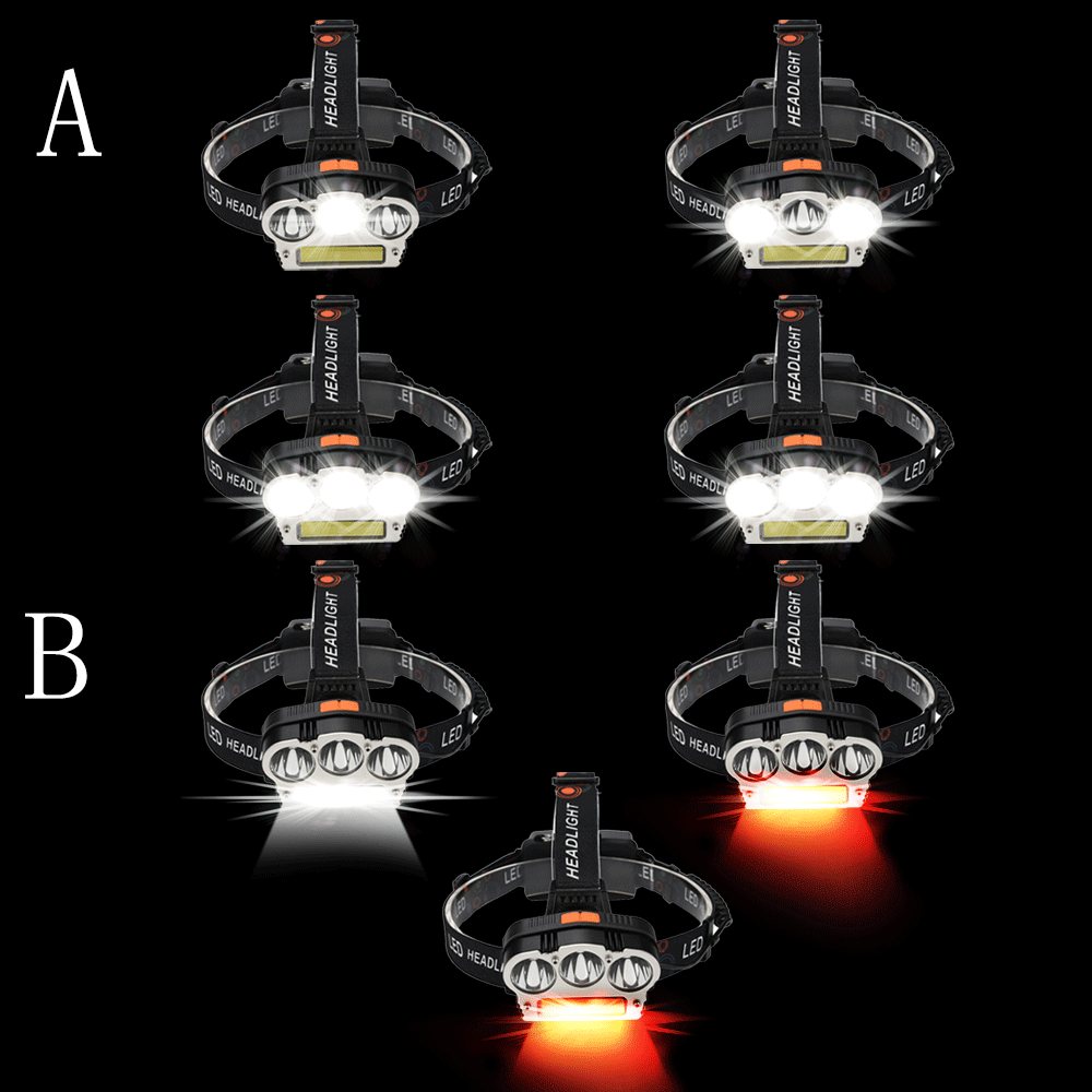 Sale Headlight Body Motion Sensor Head Flashlight Camping 15000LM 3x XM-L T6 LED +1xCOB Rechargeable 18650 Headlamp Head Light Torch 2