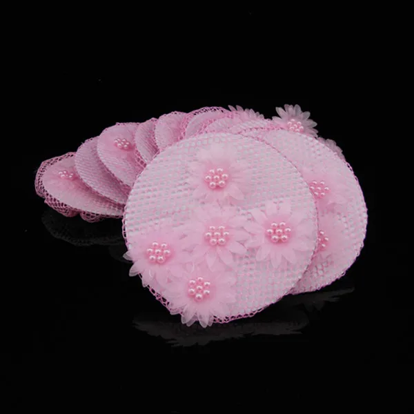 

10 Pcs New Fshion Women Girl Pink Silk Flower Hair Bun Cover Snood Hair Net For Ballet Dance Skating Hair Accessory sp-2
