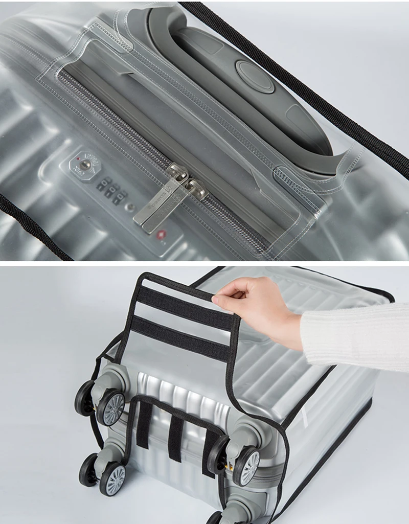 Толстый ПВХ Дорожный чемодан защитный чехол Прозрачный матовый багажный чехол дорожные аксессуары применяются к 20 ''-30'' чемодан
