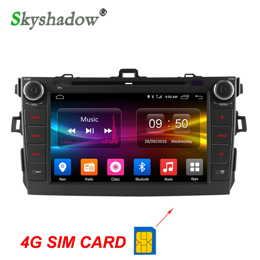 Ownice c500 8 Core 2 ГБ RAM &quotAndroid 6.0 32 ROM Wifi блютуз dvd-плеер Автомобиля Радио для Toyota corolla 2006