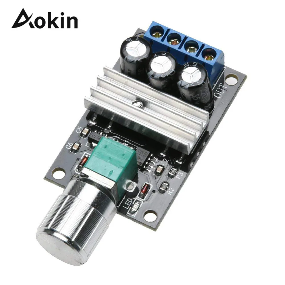 

DC 6-28V 12V 24V 3A PWM Motor Speed Controller Regulator Adjustable Variable Speed Control Switch Fan DC Motor Governor Tools