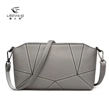 LI REN NIAO 2017 Fashion Women Clutch Bags Solid Women Leather Bags Patten Women Shoulder Bags Brand Bolsa Lady Woman LRN-3860