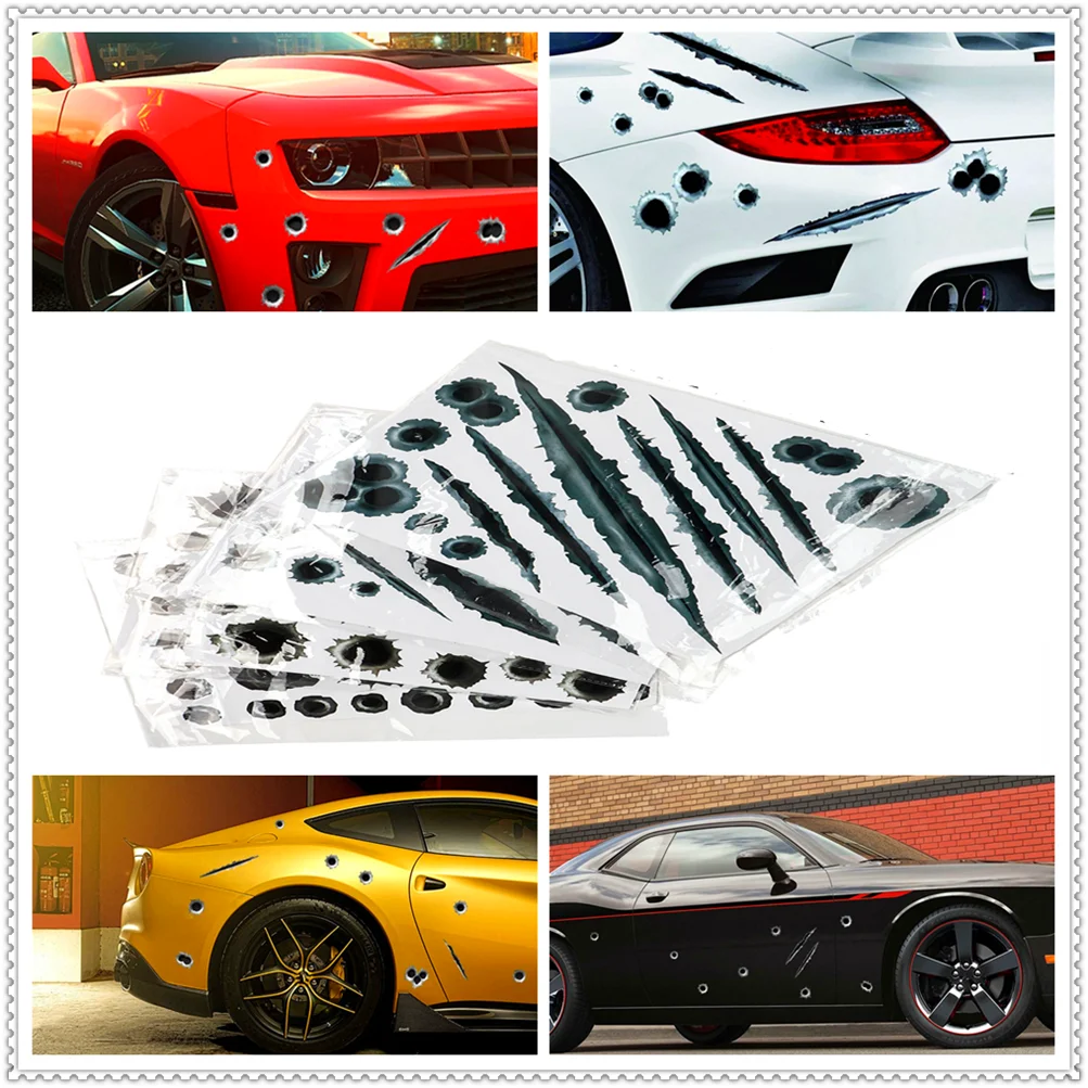 Автомобильная наклейка 3D для автомобиля задние крышки реалистичное