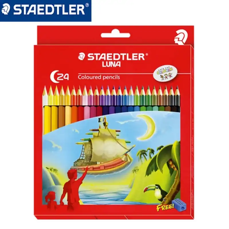 Staedtler Luna 136 C24 24 Color Colored Pencils Set Sharpener Office School Supplies Student Color Pencils Colored Pencils Aliexpress