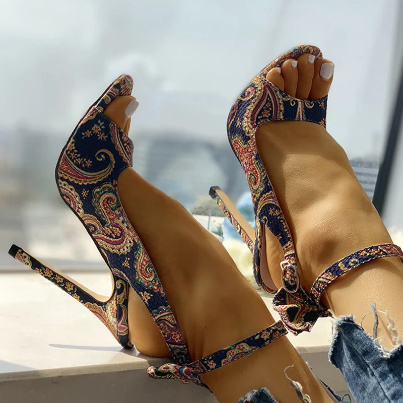 Women Summer Thin High Heels Pumps Fish Mouth Bow Hollow Out Cross-tied Pumps Party Wedding Shoes Sandals