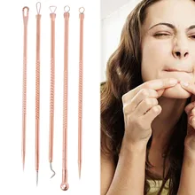 MAANGE 5 шт./1 комплект двухсторонний Acen Pin Blackhead Comedones удаление пятен набор из нержавеющая сталь игла для удаления прыщей#7AB0235