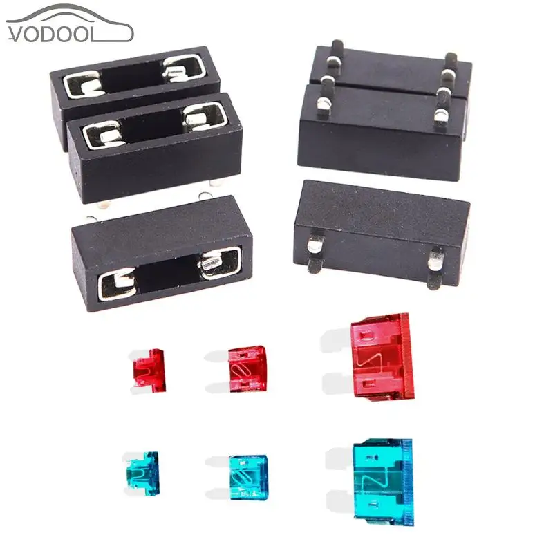

6Pcs Automotive PCB Fuse Holder Assorted Car Auto Motor Replacement Fuse 10A/15A Blade Fuse ATC ATM ATO MINI