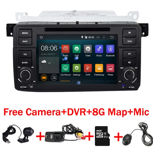 imágenes para 7 "Pantalla Táctil digital de coche pc android 7.1 para BMW E46 M3 Wifi 3G 1024*600 Bluetooth Radio USB SD volante DVR Cámara imágenes para 7 "Pantalla Táctil digital de coche pc android 7.1 para BMW E46 M3 Wifi 3G 1024*600 Bluetooth Radio USB SD volante DVR Cámara