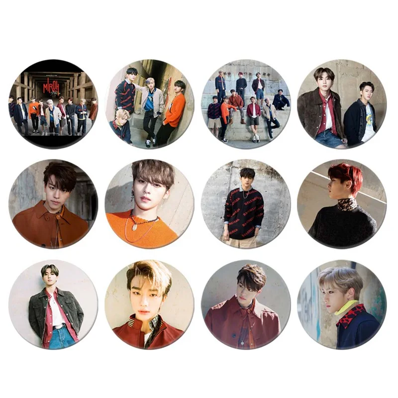 

New Fashion Kpop Stray Kids Round Badge For Bag Hats Clothes Fashion Chest Pins Brooch Bang Chan Lee Felix