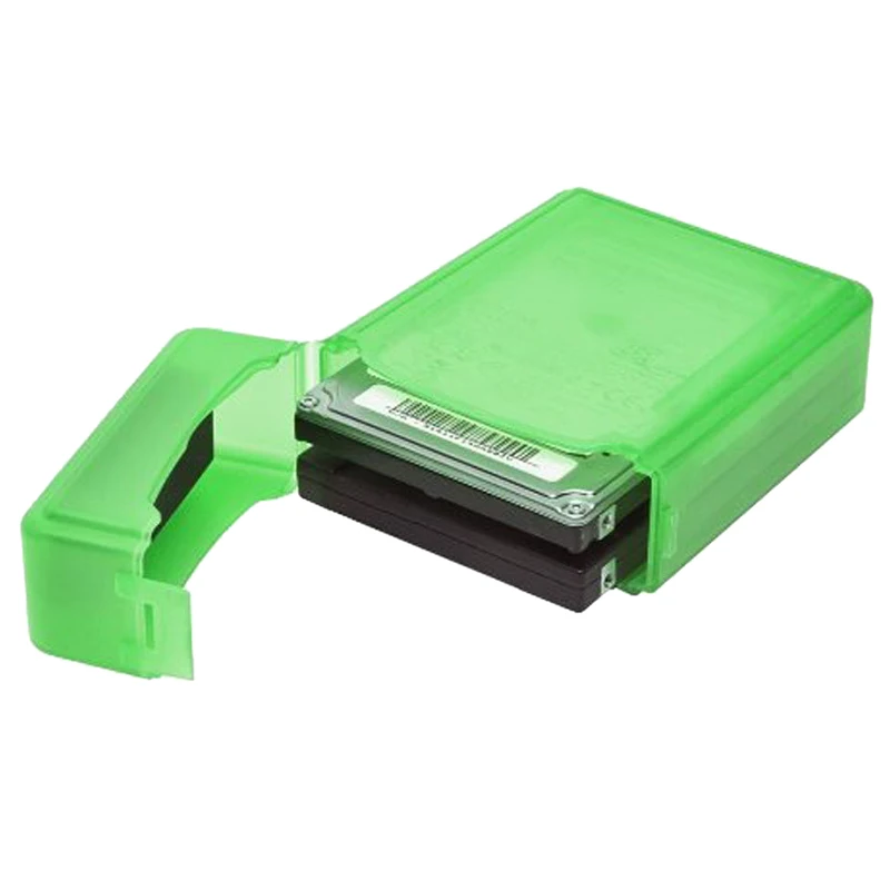 Practical 2.5 Inch IDE SATA HDD Hard Drive Storage Box Protective Case - Green