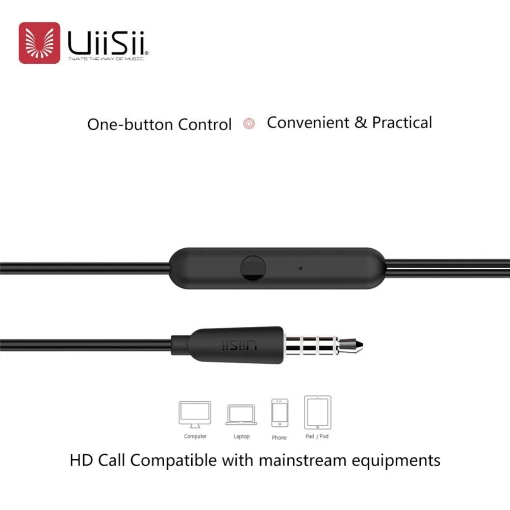Наушники вкладыши UIISII U7 гибридные Hi Fi наушники с тройным драйвером стерео