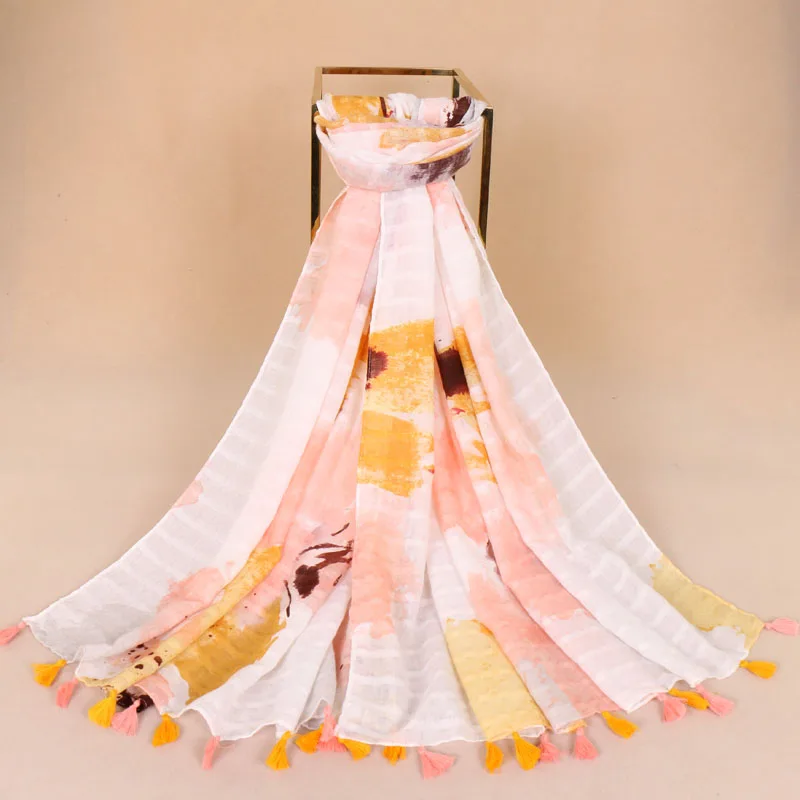 Для женщин хороший Ленточки шарф Printe Цветочный Пейсли вискоза шарф легкий платки мусульманские Весна оголовье длинный шарф 10 шт./лот