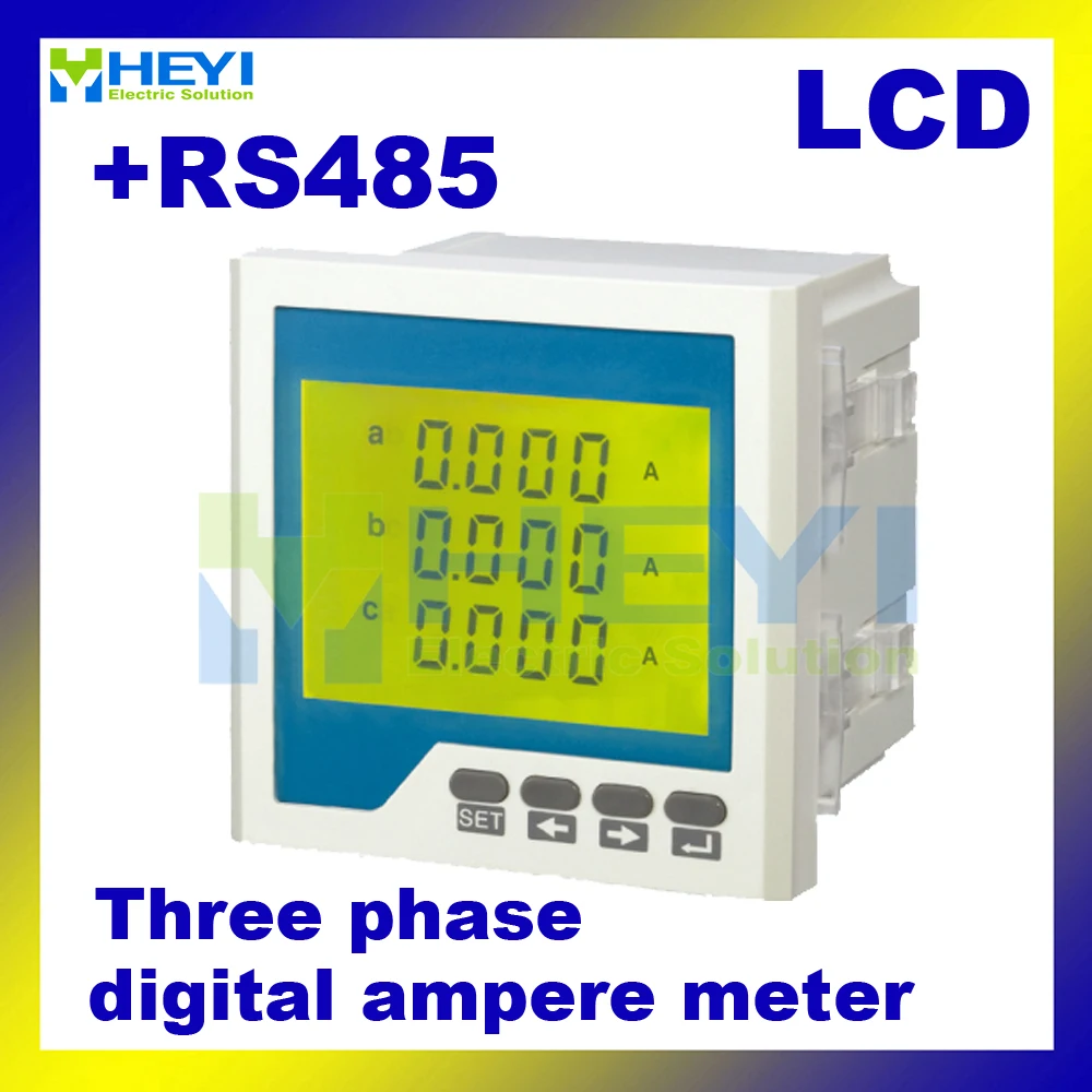 LCD digital ampere meter Three phase AC digital ampmeter HY 3AA
